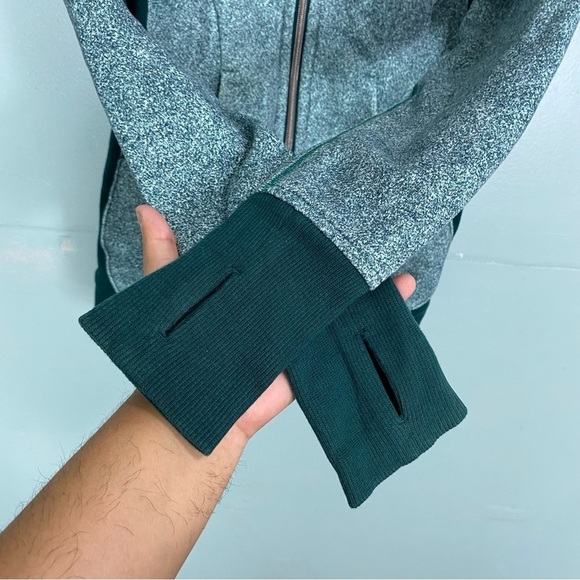 Lululemon Green Scuba Hoodie Sweater Zip Up Sz 6 - Picture 2 of 6